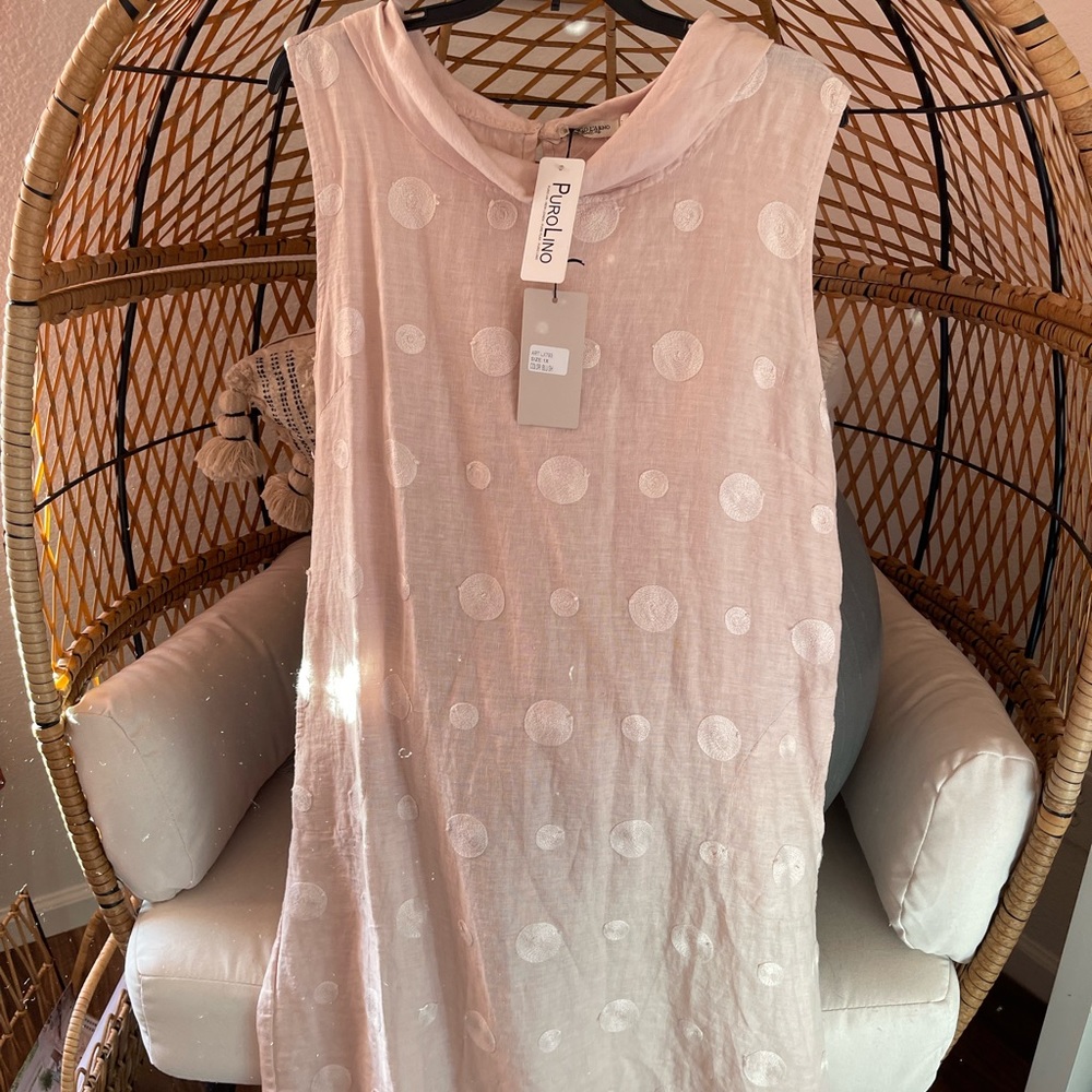 Blush Linen Dress